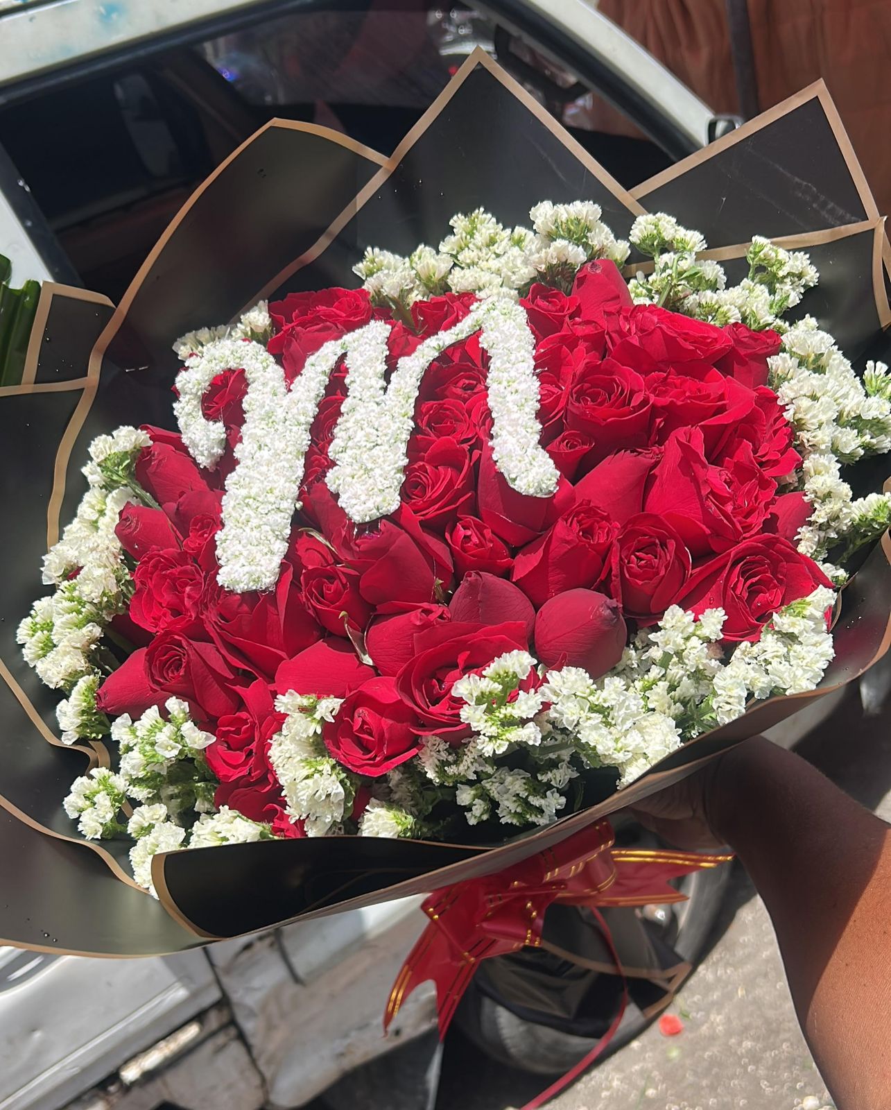 Ramo de rosas nacionales con letra