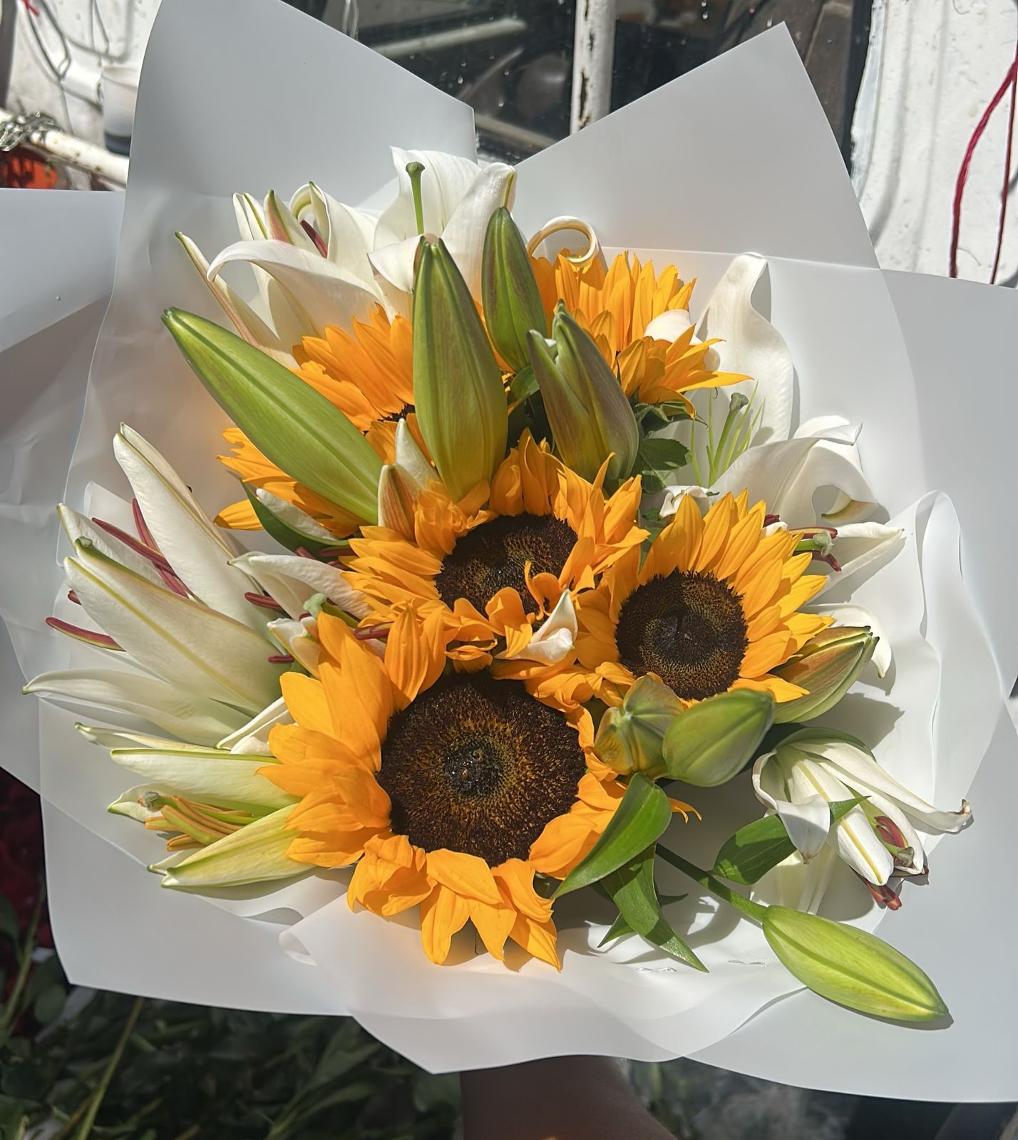 Lilium y girasol